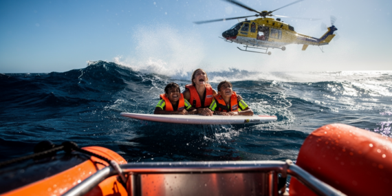 “Superhuman” Feat: Boy Swims Four Hours Through Rough Seas to Save Stranded Family
